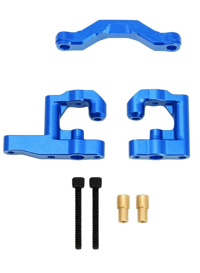 POLANTA RC Steering Set Aluminum Upgrade Parts Steering Assembly for Arrma 1/18 Granite Typhon GROM 1/16 Mojave GROM (Blue) - Image 1